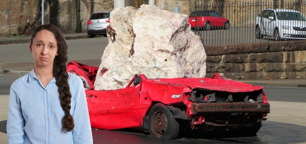 ДТП с упавшим бетоном