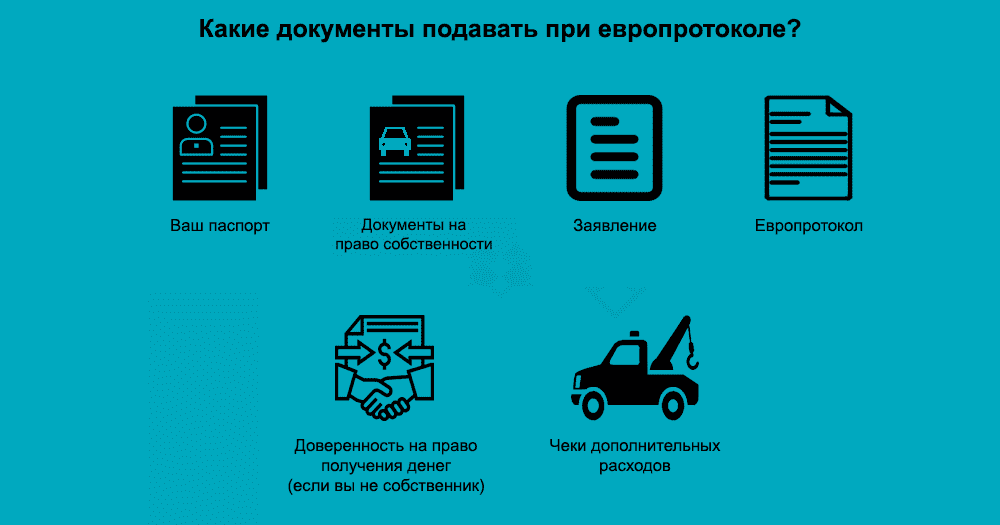 Документы в страховую для получения выплаты по европротоколу
