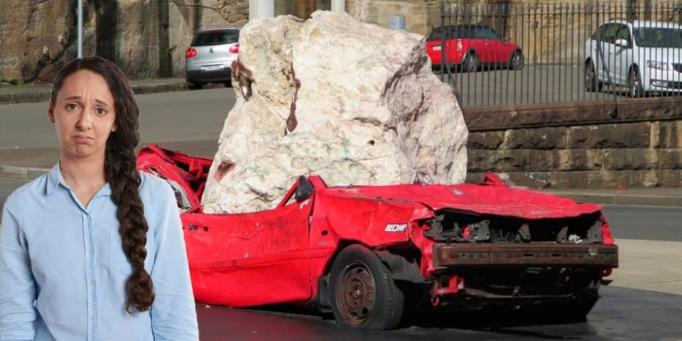 ДТП с упавшим бетоном